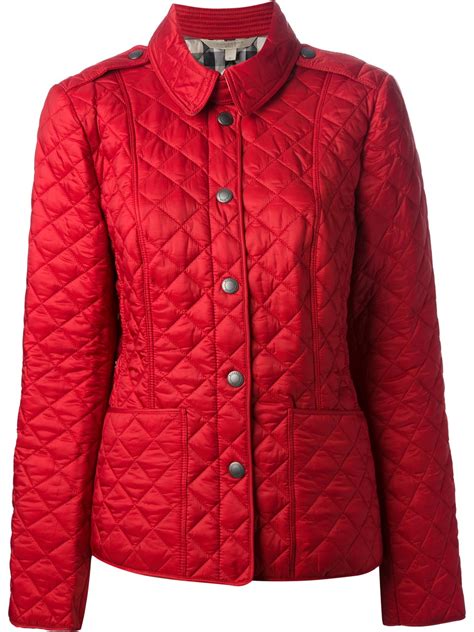 burberry quilted jacket womens red|Burberry quilted jacket outlet.